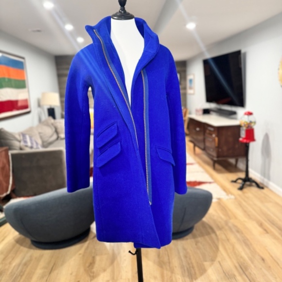 Like NEW J.CREW WOOL STADIUM CLOTH COCOON COAT size 0 - Picture 7 of 7